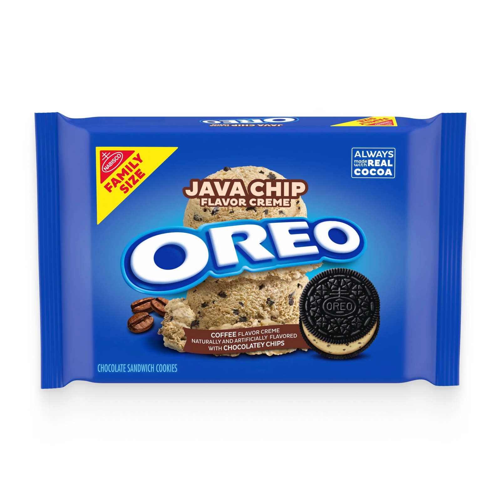 Java Chip Creme Chocolate Sandwich Cookies, Family Size J6