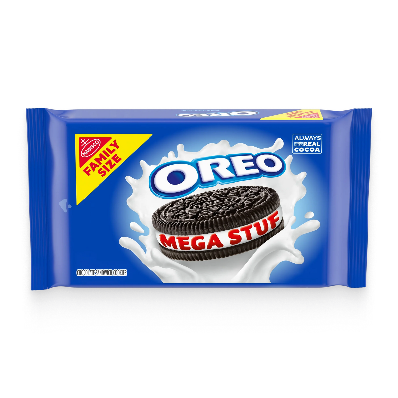 Mega Stuf Chocolate Sandwich Cookies, Family Size I1