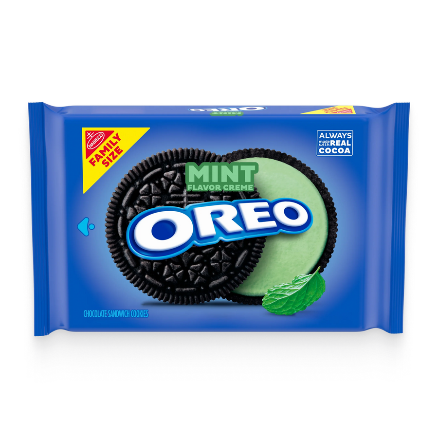 Mint Creme Chocolate Sandwich Cookies, Family Size G3