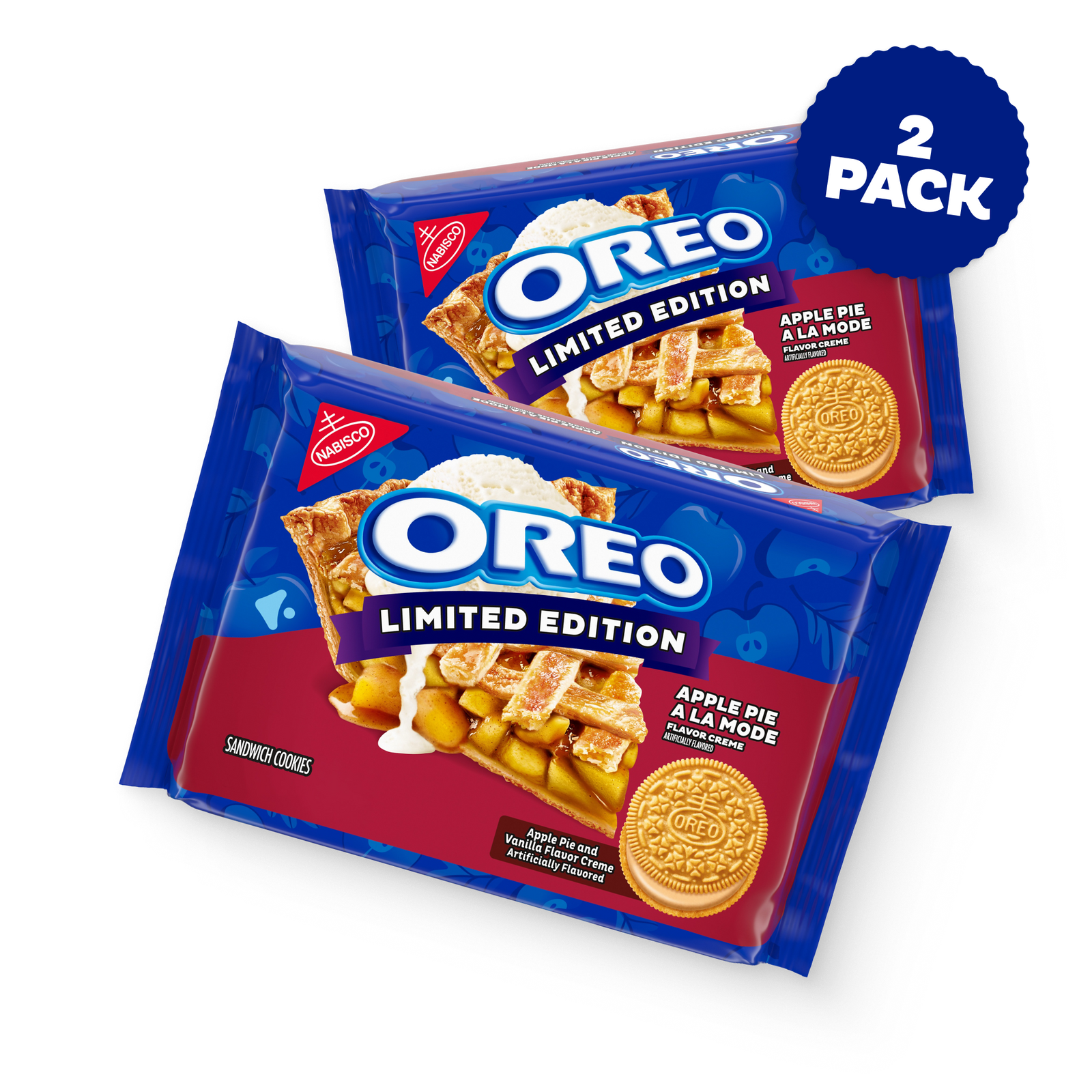 Apple Pie a la Mode Sandwich Cookies, Limited Edition, 2 Pack J0