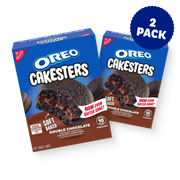Cakesters Double Chocolate Soft Snack Cakes, Snack Packs, 2 Pack I6
