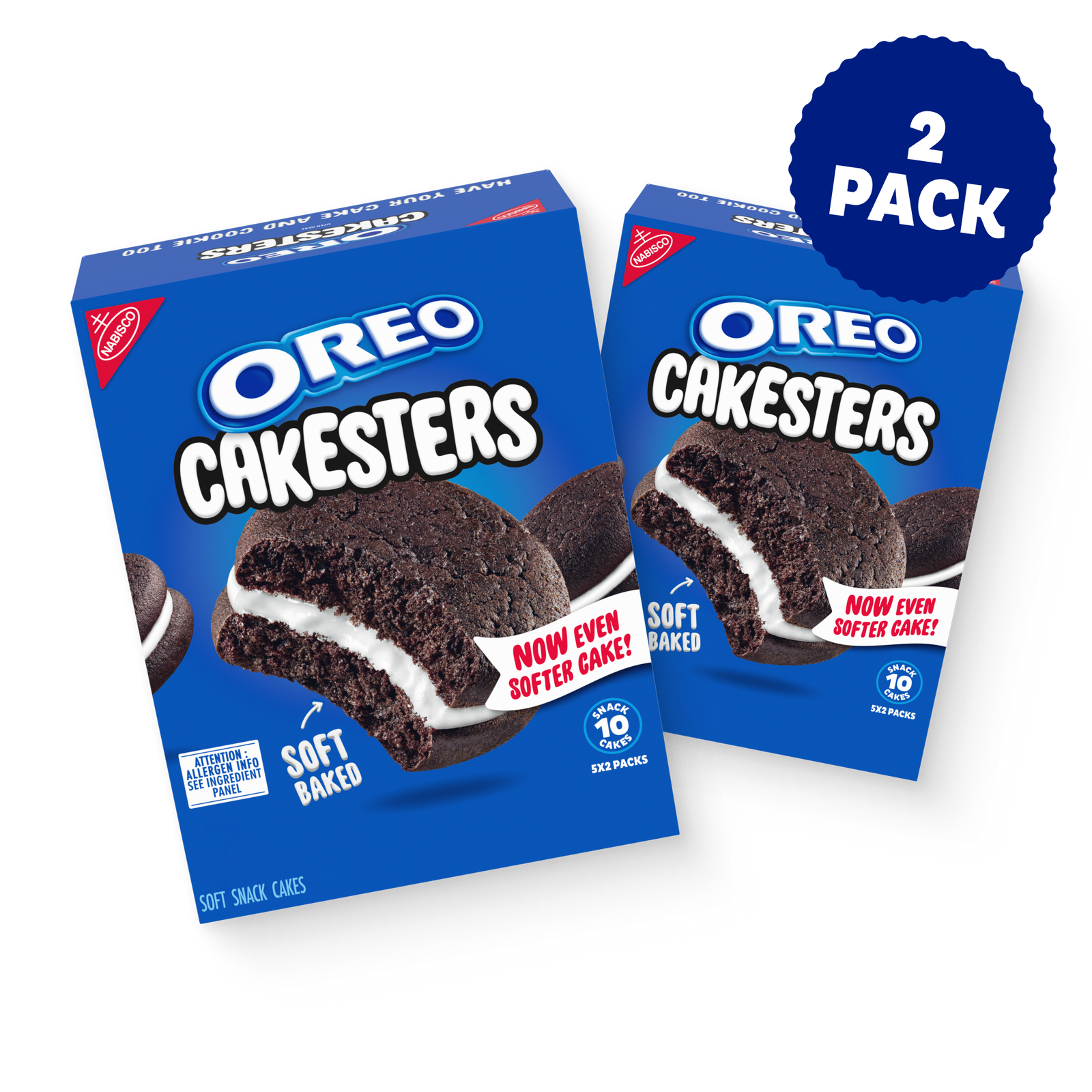 Cakesters Soft Snack Cakes, Snack Packs, 2 Pack J6