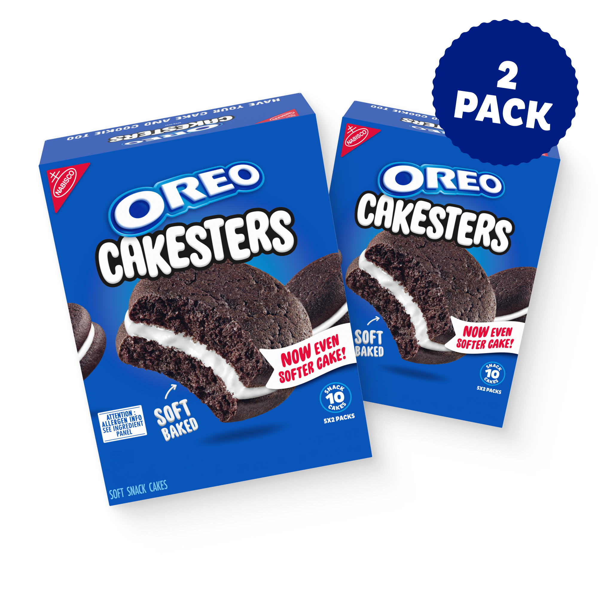 Cakesters Soft Snack Cakes, Snack Packs, 2 Pack J6