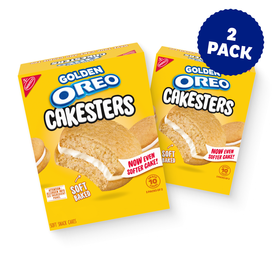 Golden Cakesters Soft Snack Cakes, Snack Packs, 2 Pack I7