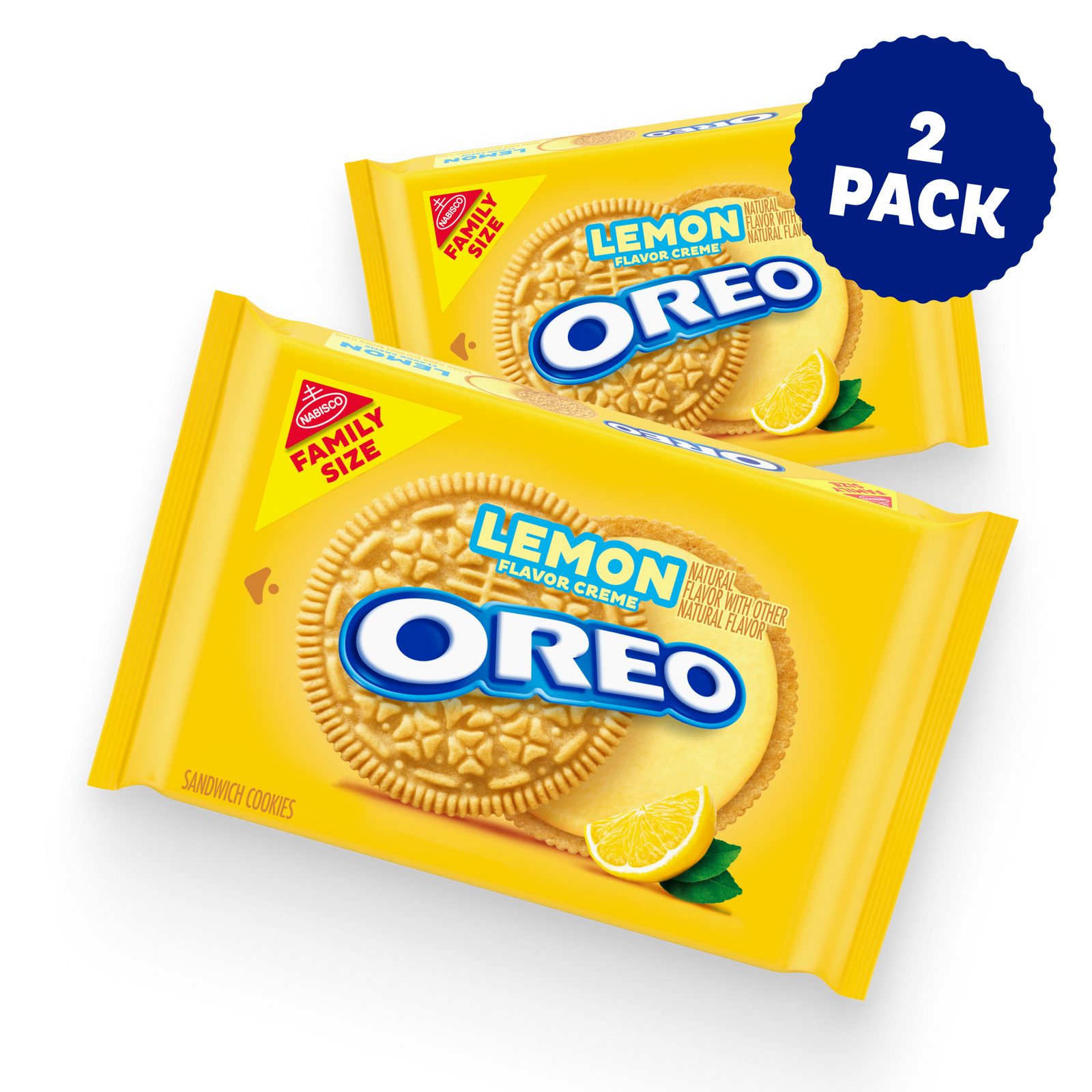 Lemon Creme Sandwich Cookies, Family Size, 2 Pack G2