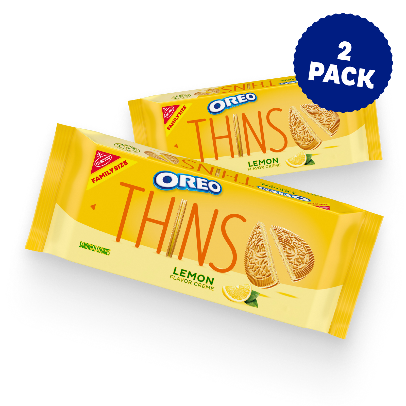 Thins Lemon Creme Sandwich Cookies, Family Size, 2 Pack J5