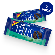 Thins Mint Creme Chocolate Sandwich Cookies, Family Size, 2 Pack K2