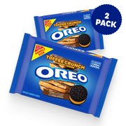 Toffee Crunch Creme With Sugar Crystals Chocolate Sandwich Cookies, Family Size, 2 Pack L3
