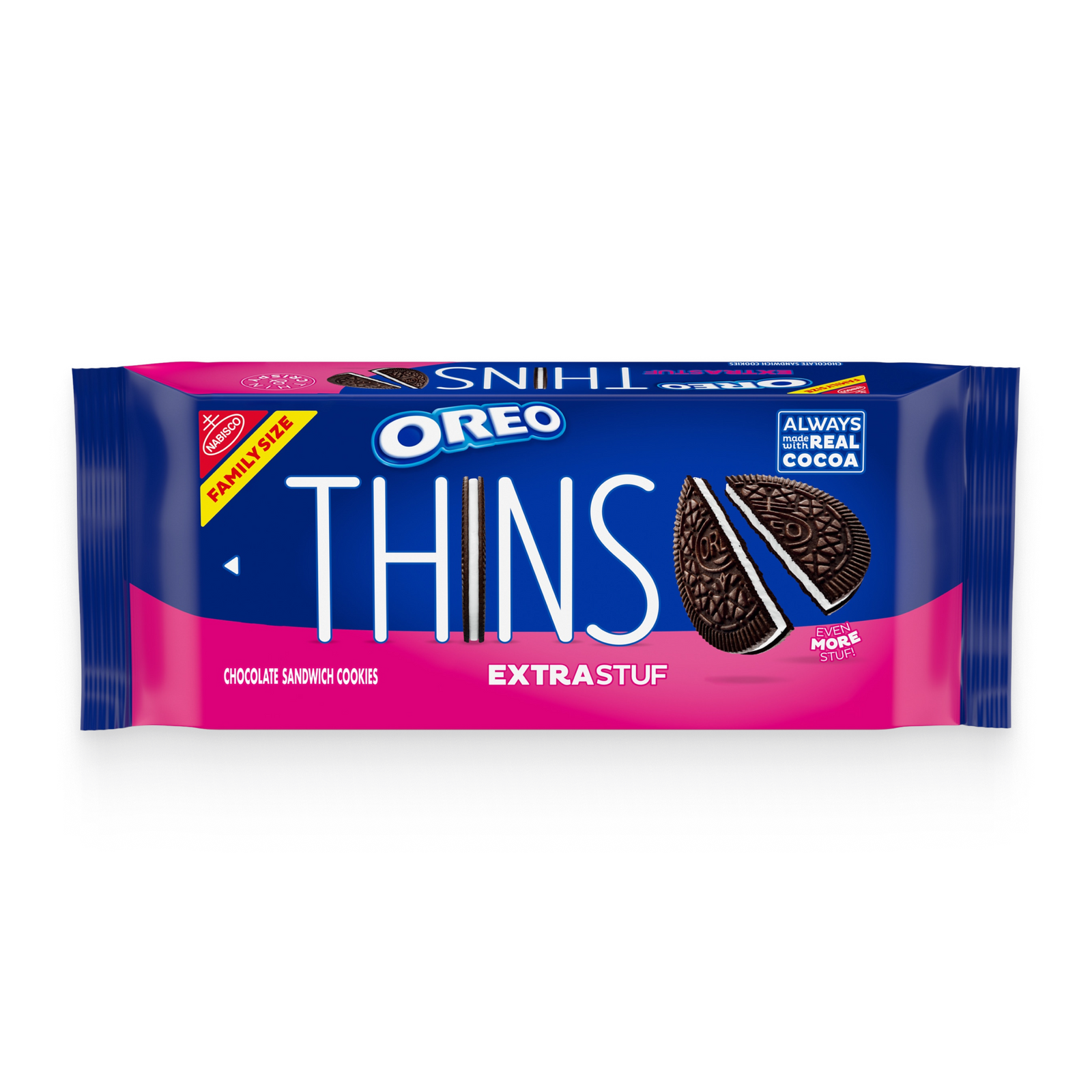 Thins Extra Stuf Chocolate Sandwich Cookies, Family Size I2