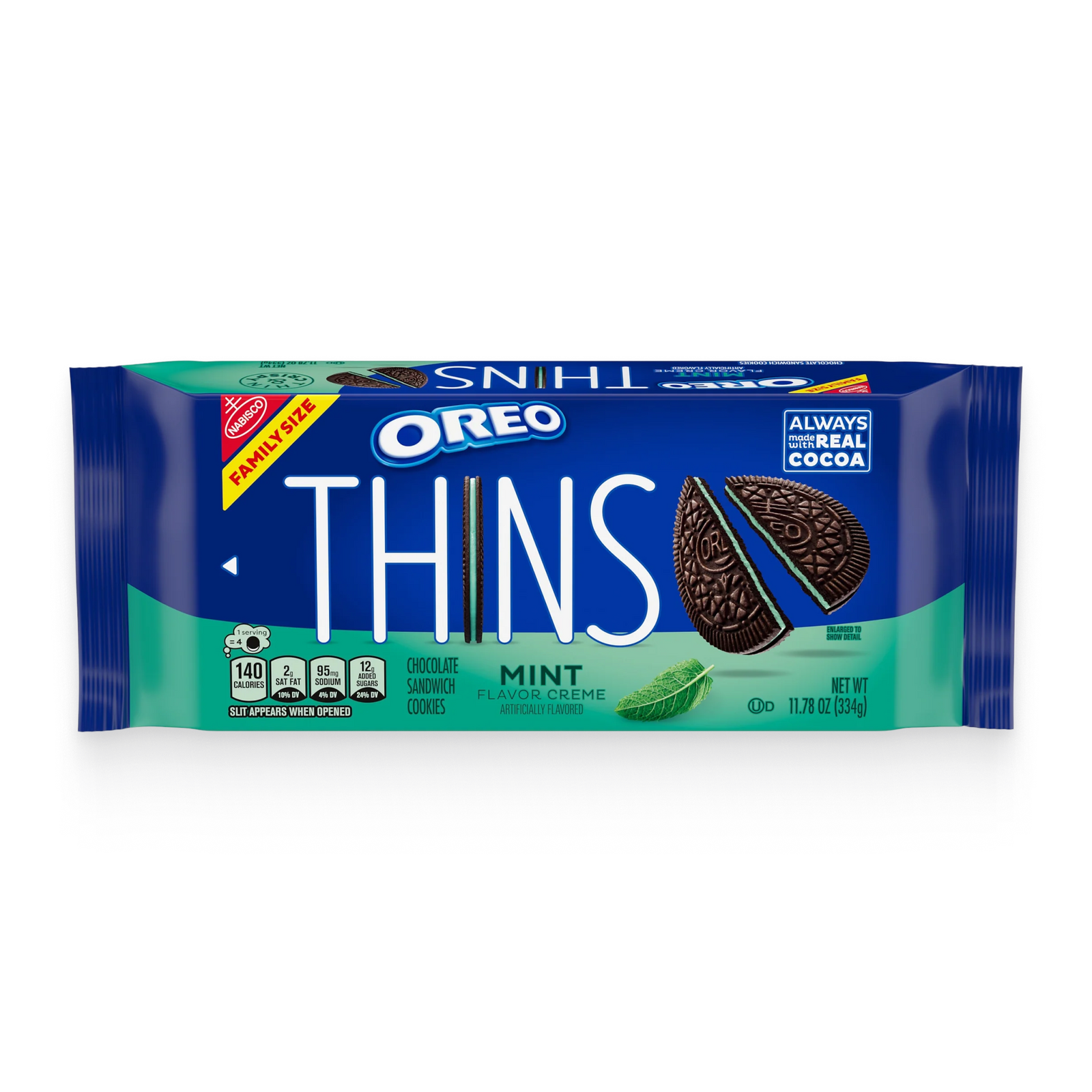 Thins Mint Creme Chocolate Sandwich Cookies, Family Size L8