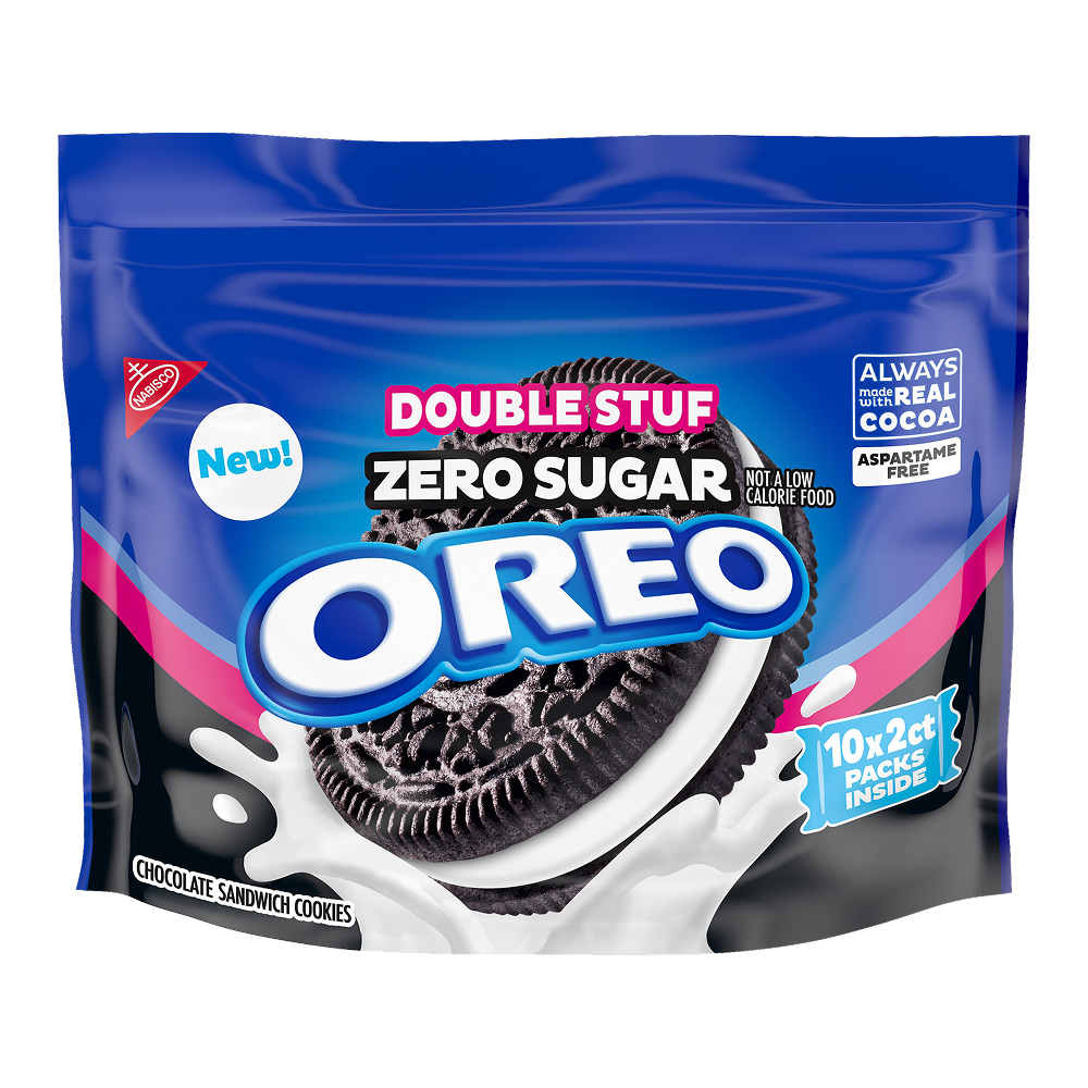 Zero Sugar Double Stuf Chocolate Sandwich Cookies, Snack Packs L3