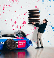 Double Stuf Chocolate Sandwich Cookies, Family Size L6