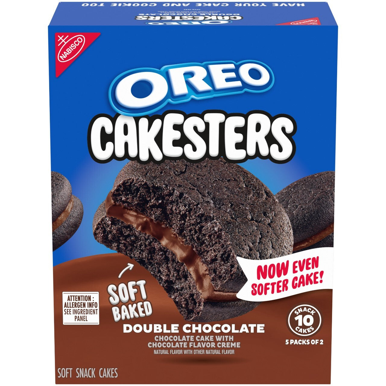 Cakesters Double Chocolate Soft Snack Cakes, Snack Packs, 2 Pack I6