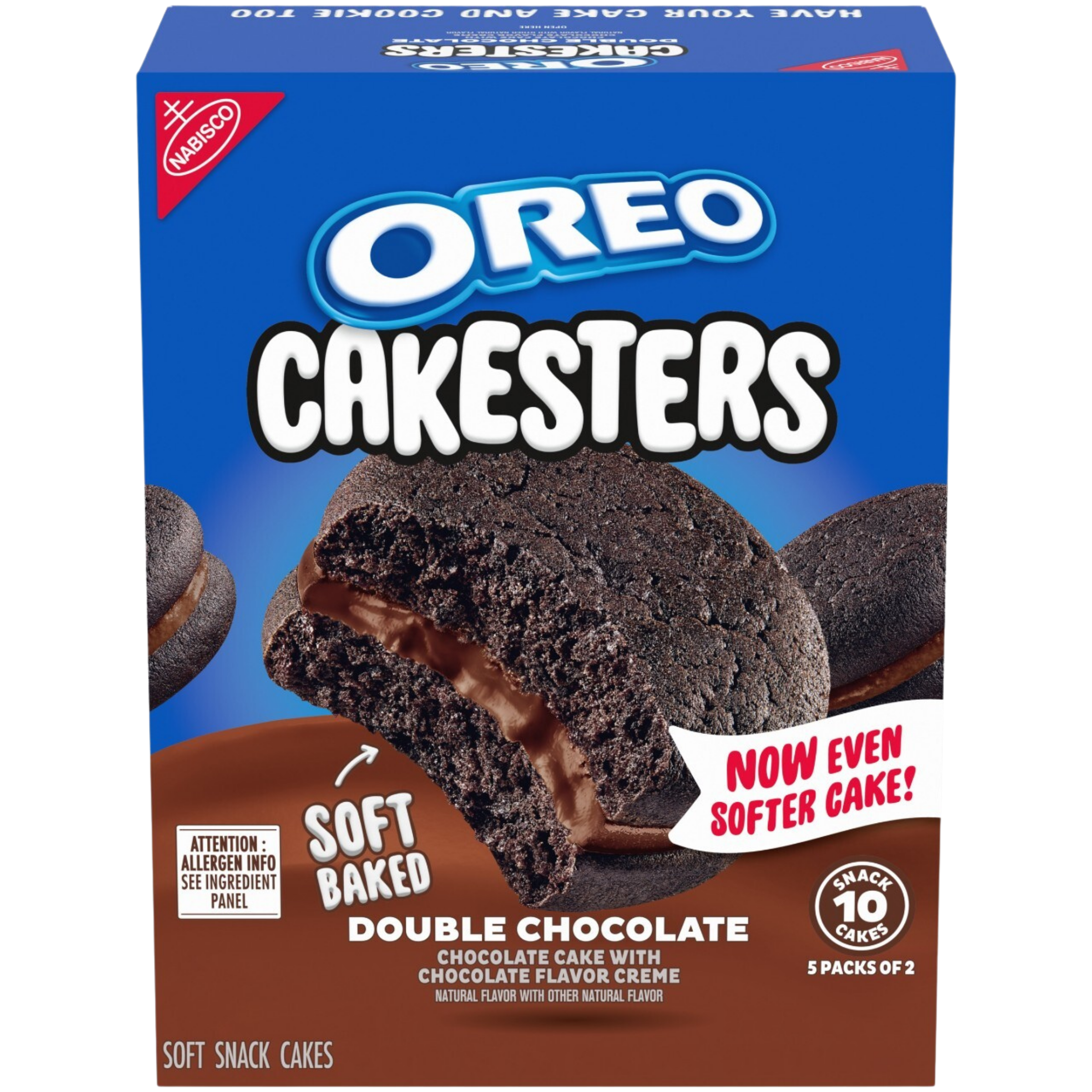 Cakesters Double Chocolate Soft Snack Cakes, Snack Packs H1