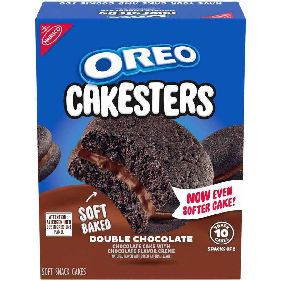 Cakesters Double Chocolate Soft Snack Cakes, Snack Packs H1